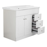 Mueble Vanitorio Pvc Derecho Blanco F 120x47x80cm