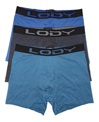 Pack Boxer Lody Men X3 Lisos Jaspeado Algodón Y Lycra 944