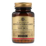 Solgar Vitamina B12 Methylcobalamin 5000mcg Sublingual 60nug Sabor Neutro