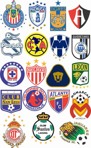 Vectores/plantilla Editable/logos Equipos Futbol Mexicano Mx