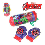 Kit Saco De Pancada Infantil Avengers + Luvas Vingadores Cor Outro