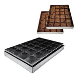 Kit Formas De Brownie E Cortador 5x5 Com 24 Cavidades