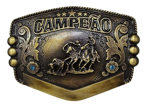 Fivela Campeão Team Roping (ouro Velho)