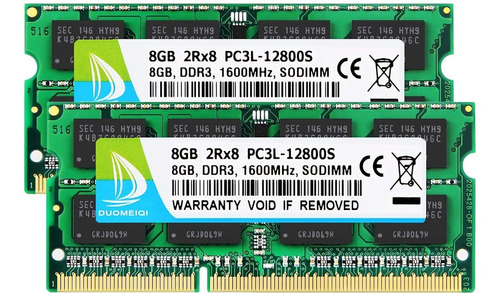 Memoria Ram Duomeiqi 16gb (2x 8gb) Ddr3, 1600mhz, Sodimm