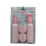 Set Botellas De Viaje Atomizador Envases  4 Piezas Rosa