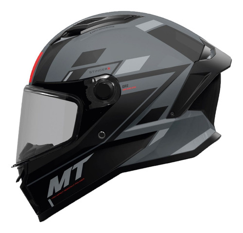 Casco Mt Helmets Stinger 2 Zivze C2 Gris Mate Moto Delta