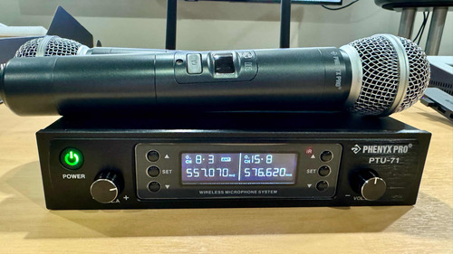 Microfone Sem Fio Phenyx Pro Ptu-71 - Sistema Wireless