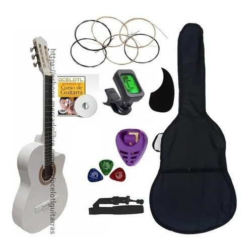 Guitarra Acustica Curva Ocelotl Paquete Vital De Accesorios