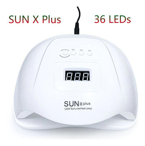 Cabine Sun X Plus Led Uv 120w Hibrida Acrigel Unha Gel