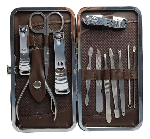 Kit Pedicure Manicure Kit Set 12 Herramientas Profesional 