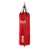 Bolsa Everlast Mma Polycanvas 70lbs Con Cadena Color Rojo