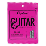 Cuerdas Orphee Tx640 Para Guitarra Acustica Guitar Strings