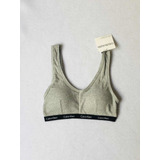 Calvin Klein Bralette Gris Acanalado Original