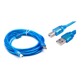 Cable Usb 2.0 Para Impresora 1.80mts Azul 