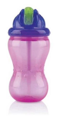 Vaso Flip It Popote Nuby 12oz Lila