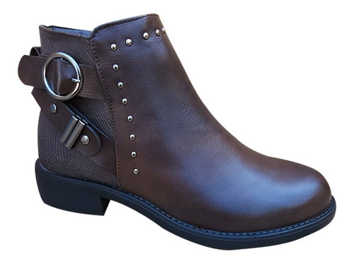 Botin De Mujer Cuero Pu Casual Otoño Invierno - 7142