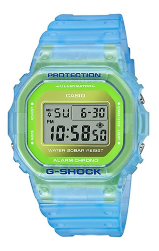 Reloj Casio G Shock Dw 5600ls Transparente Azul Cronometro 