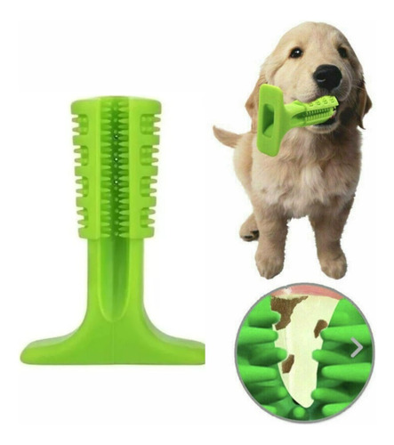 Cepillo De Morder Verde Limpieza Y Cuidado Dental Para Perro