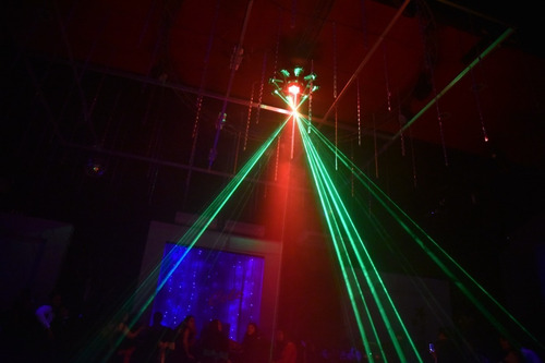 Dj Ufo,efecto Ovni 16 Garras Lasers Verdes Y Led Rojo Unico