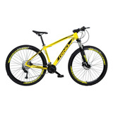 Bicicleta Aro 29 27v Rino Everest - Alivio 1.0 K7 + Trava Cor Amarelo Neon Tamanho Do Quadro 19