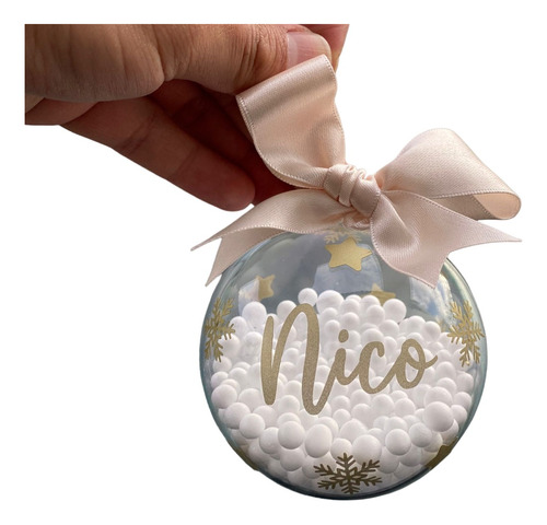 Bolas Esferas Navideñas Personalizadas 8cm X 6 Unidades 