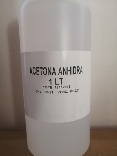 Acetona Anhidra 1 Ltro - Amamedical