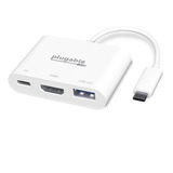 Adaptador Multipuerto Usb C A Hdmi Enchufable, 3 En 1 Usb C