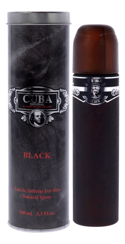 Perfume Cuba Cuba Black Edt En Aerosol Para Hombre, 100 Ml