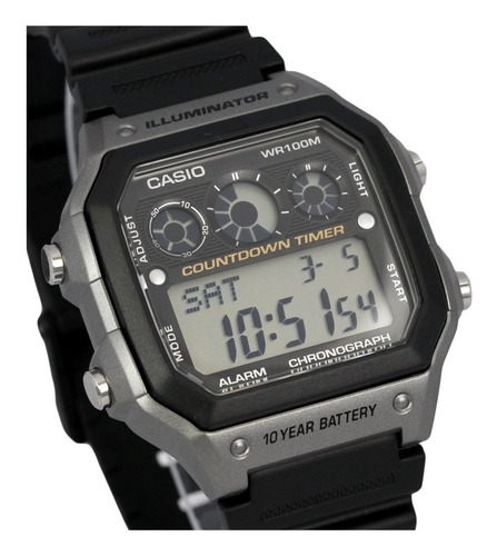 Reloj Casio Ae-1300wh-8av Crono-alarma 100m Sumergible Local