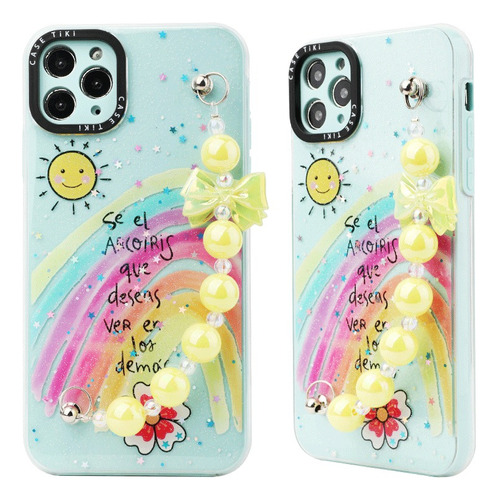 Funda Case Celular (2 En 1) Color Con Pulsera Premium