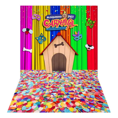 Fundo Fotográfico Para Pet - Tema Carnaval - 2025 | Parcelamento sem juros