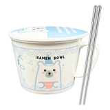 Juego De Cuencos De Cerámica Para Ramen De Oso Polar, 34oz