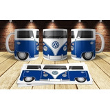 Kit Plantillas Sublimación Tazas - Autos Combi Volkswagen