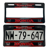 Par De Marcos Portaplacas Honda Rojo Tipo Europeo Ancho 