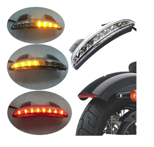 Led Stop Direccionales  Placa Para Motocicleta Harley