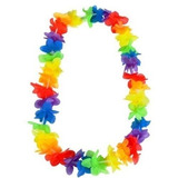 12 Collar Hawaiano Neon Flores Fiesta Disfraces Boda Evento