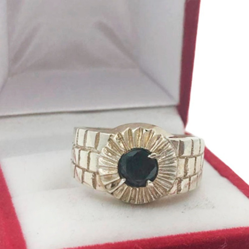 Anillo Plata 925 Y Oro Con Piedra Hombre Regalo Papá