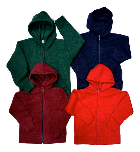 Campera Polar Niño/a Colegial Escolar Varios Colores  4 A 18