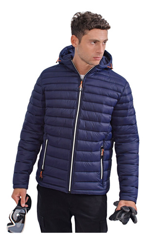 Campera Importada Hombre Inflable Azul. Bravo J. T. S - 4xl