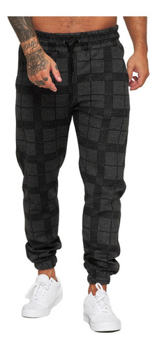 Pantalones Joggers Casuales A Cuadros For Hombre