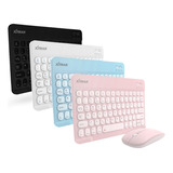 Mini Teclado (24cm) E Mouse Ultrafino Para Notebook Celular