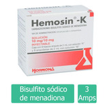 Hemosin K Solución Inyectable 10 Mg / 10 Mg Caja Con 3 Aplic