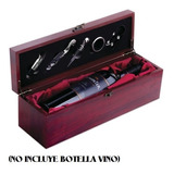Cajon Porta Botella De Vino +5pcs Destapador Anillo