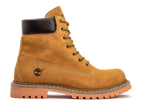 Coturno Masculino Couro Botina Casual Cano Alto- Timberland.