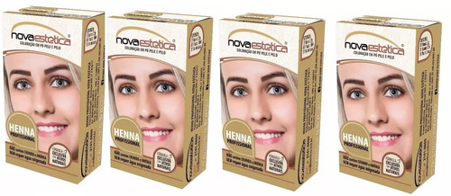 4 Kit Henna P/sobrancelhas Nova Estética Promoção + Brinde