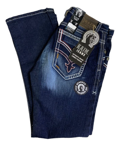 Pantalon Vaquero Kajm Bordado Rock Revival