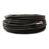 Rollo De 50m Cable Uso Rudo 2x18 Color Negro, Marca Luz En Linea, Capacidad 890 Watts, 7 Amperes, Uso En Exteriores
