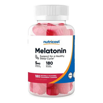 Nutricost Gomitas De Melatonina 5 Mg 180 Gomitas Sfn Fresa