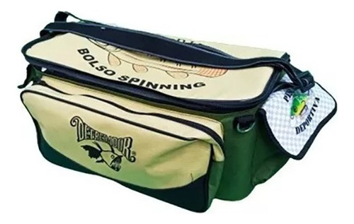 Bolso Pesca Depredador Tararira Spinning Señuelo + 4 Cajas