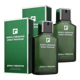 Paquete Paco Rabanne Pour Homme 200ml Caballero 2 Pzas